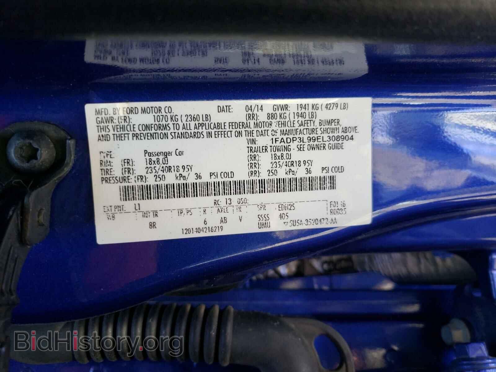 2014 FORD FOCUS - VIN: 1FADP3L99EL308904 - Photo 10