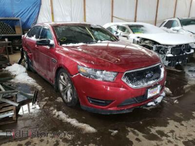 2014 Ford TAURUS Taurus SHO, red — VIN 1FAHP2KT6EG109018, Copart
