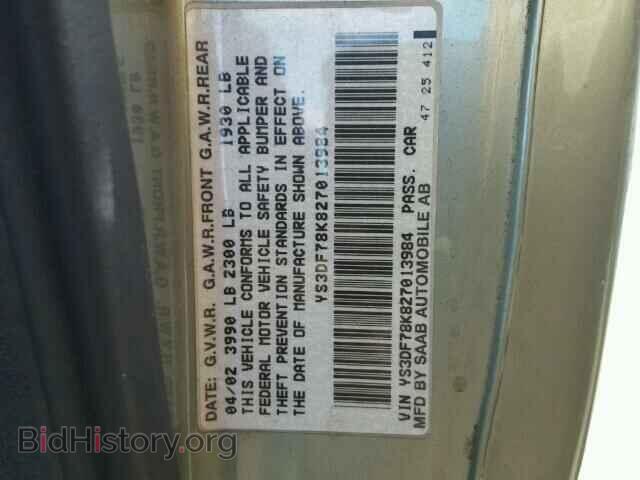 2002 SAAB 9 3 - VIN: YS3DF78K827013984 - Photo 10