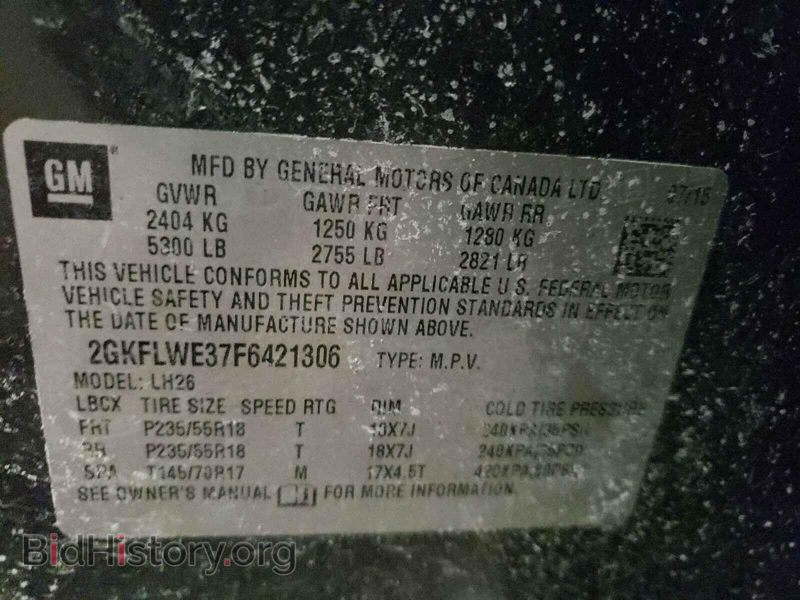 2015 GMC TERRAIN - VIN: 2GKFLWE37F6421306 - Фото 10