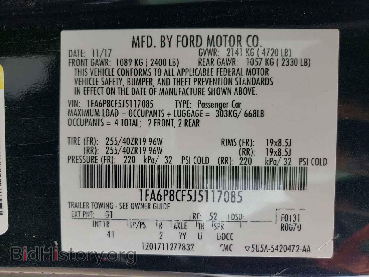 2018 FORD MUSTANG - VIN: 1FA6P8CF5J5117085 - Фото 10