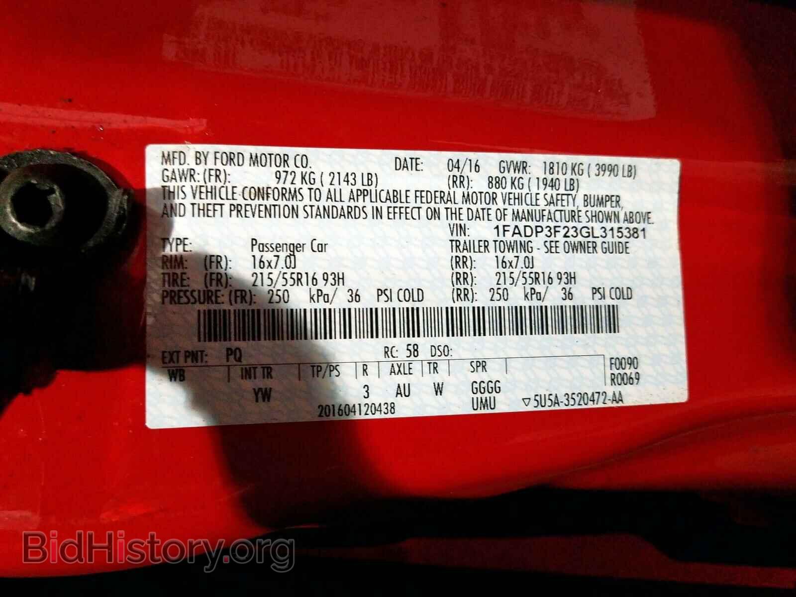 2016 FORD FOCUS - VIN: 1FADP3F23GL315381 - Photo 10