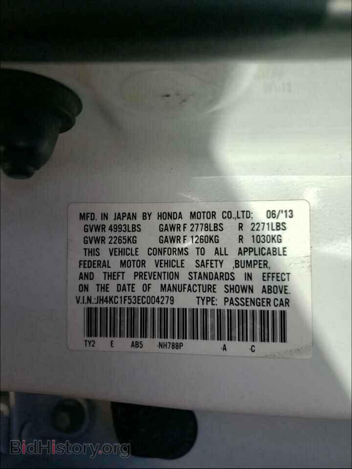2014 ACURA RLX - VIN: JH4KC1F53EC004279 - Photo 10