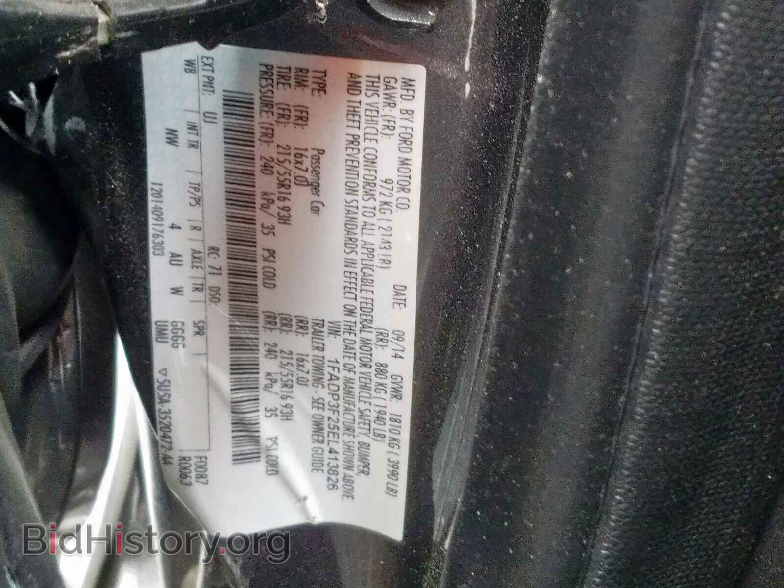 2014 FORD FOCUS - VIN: 1FADP3F25EL413826 - Фото 10