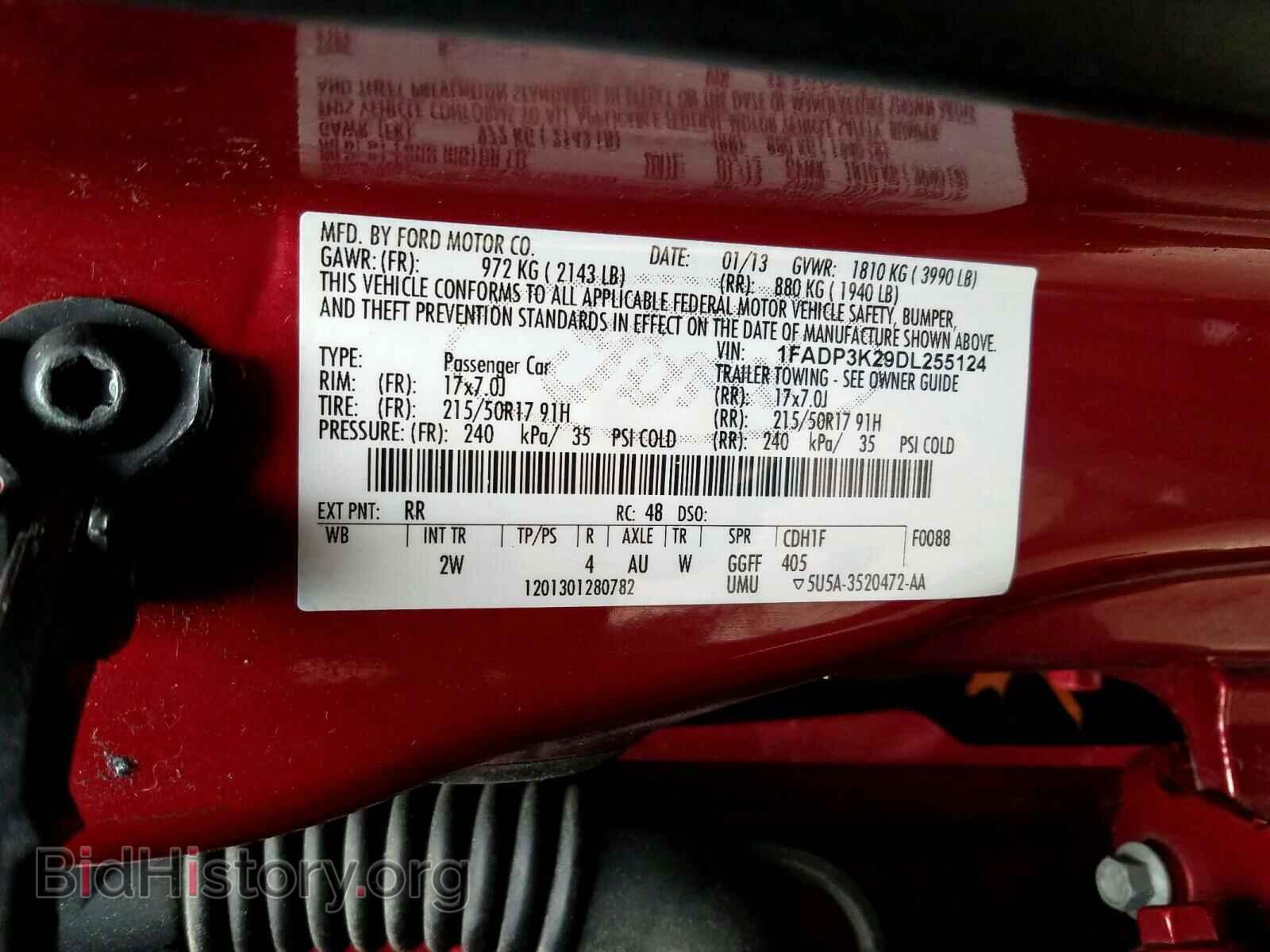 2013 FORD FOCUS - VIN: 1FADP3K29DL255124 - Фото 10