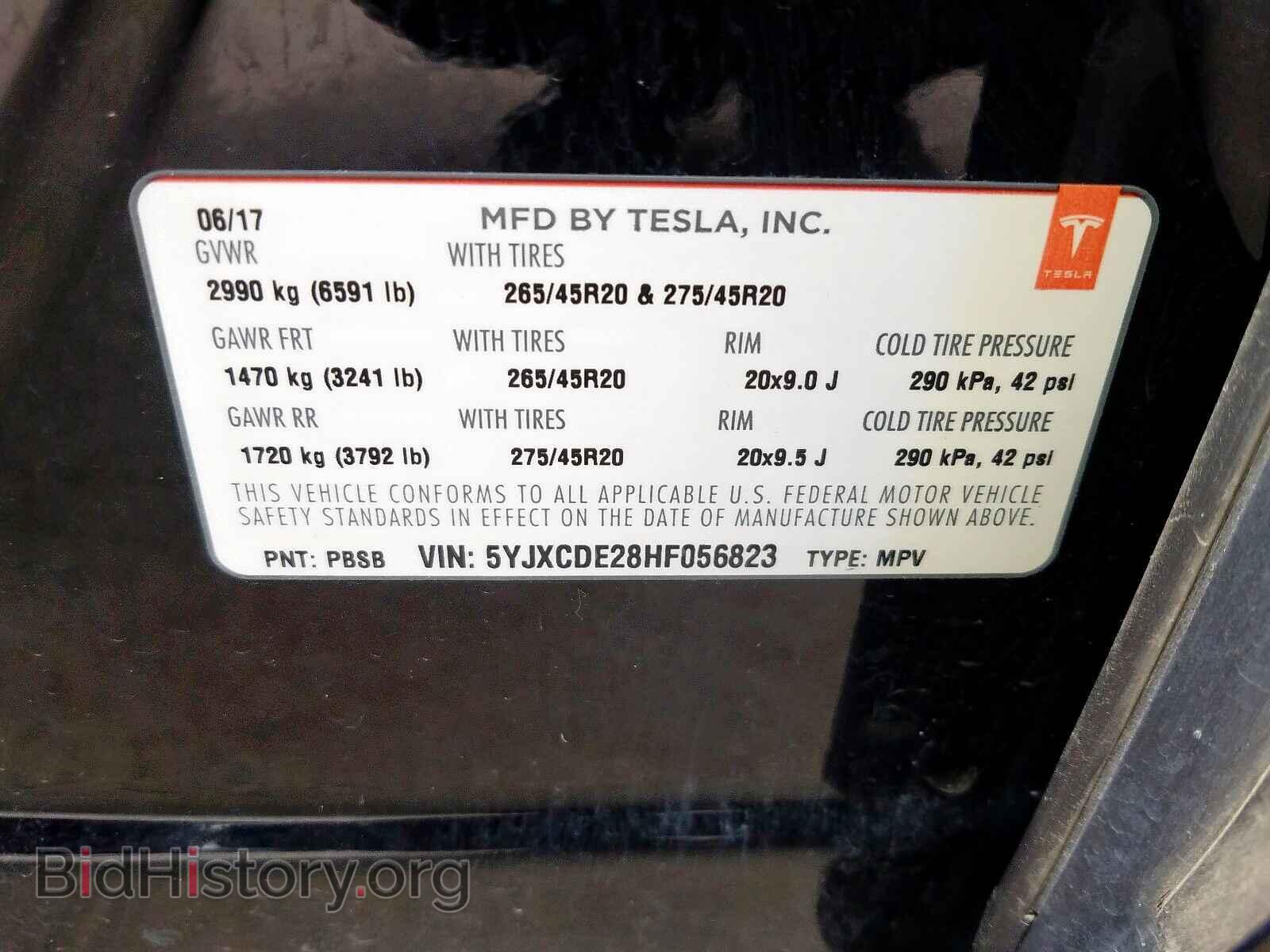 2017 TESLA MODEL X - VIN: 5YJXCDE28HF056823 - Photo 10