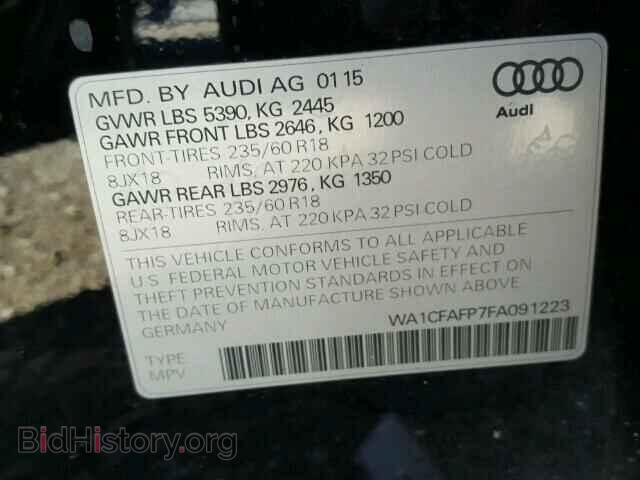 2015 AUDI Q5 - VIN: WA1CFAFP7FA091223 - Photo 10