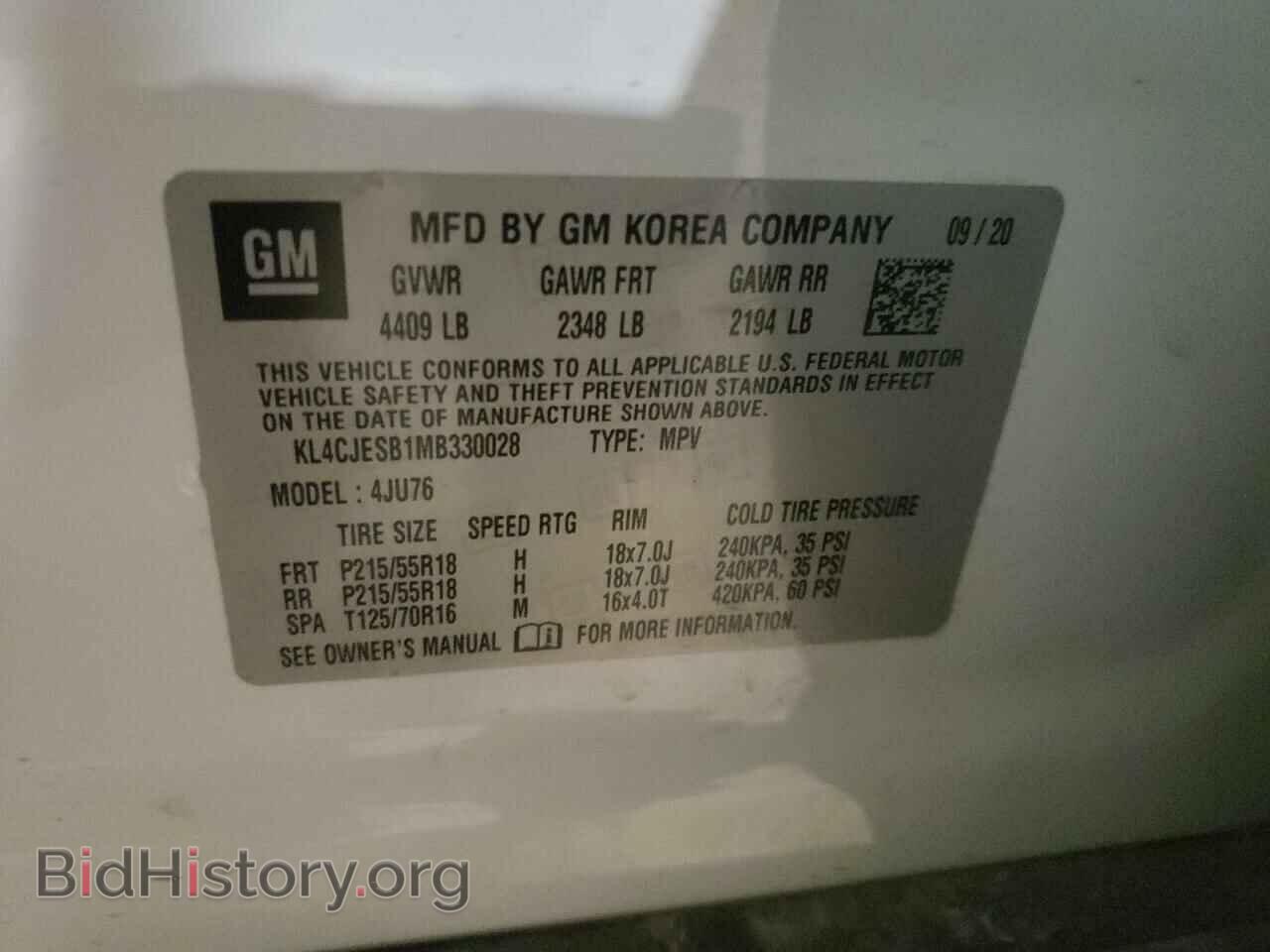2021 BUICK ENCORE - VIN: KL4CJESB1MB330028 - Photo 10