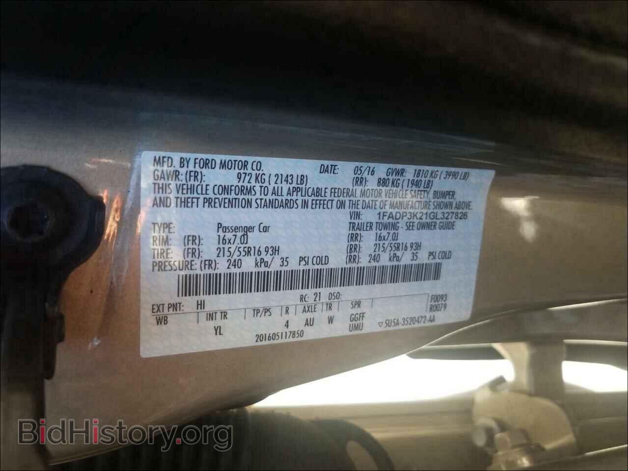 2016 FORD FOCUS - VIN: 1FADP3K21GL327826 - Photo 10