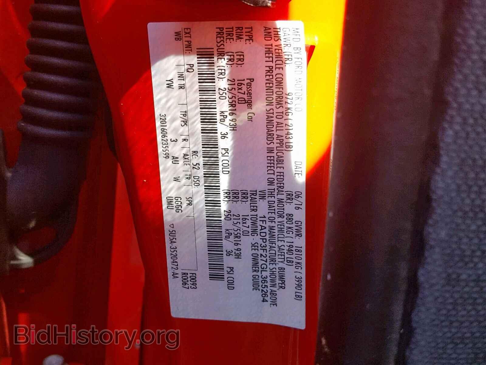 2016 FORD FOCUS SE - VIN: 1FADP3F27GL365264 - Фото 10