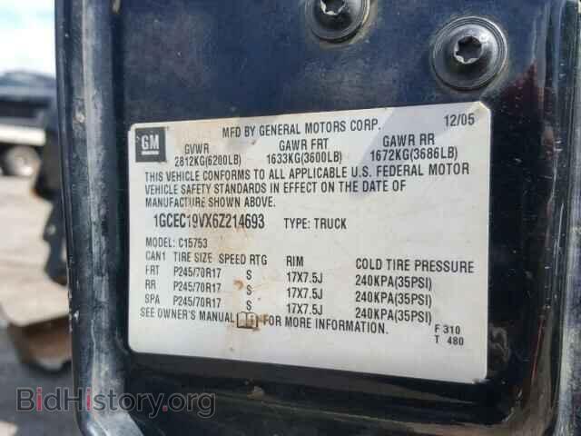 2006 CHEVROLET SILVERADO - VIN: 1GCEC19VX6Z214693 - Photo 10