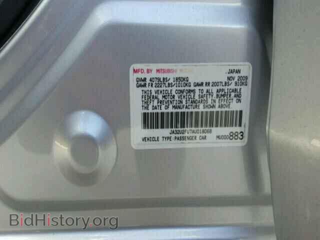 2010 MITSUBISHI LANCER - VIN: JA32U2FU7AU018068 - Фото 10