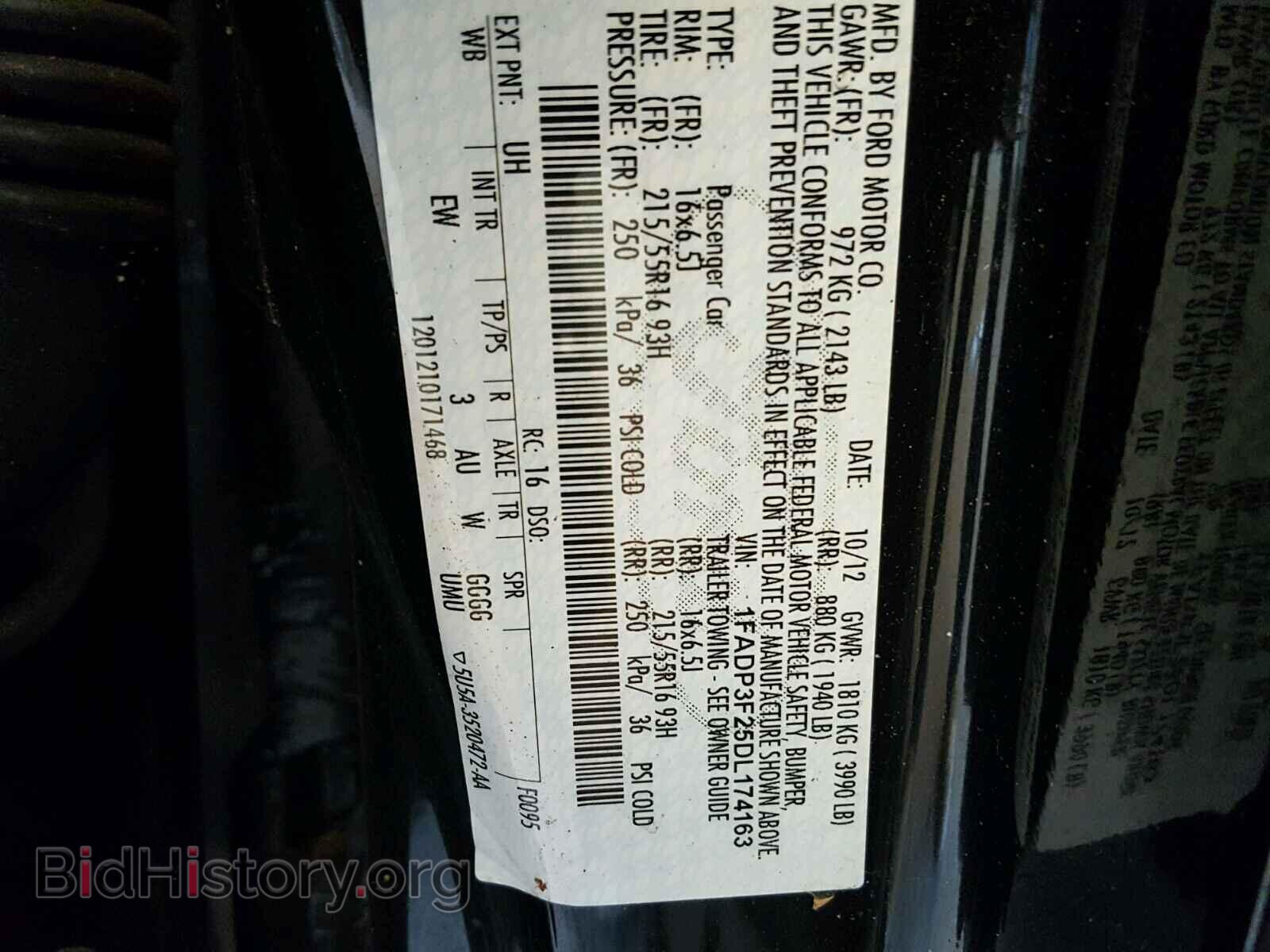 2013 FORD FOCUS - VIN: 1FADP3F25DL174163 - Фото 10