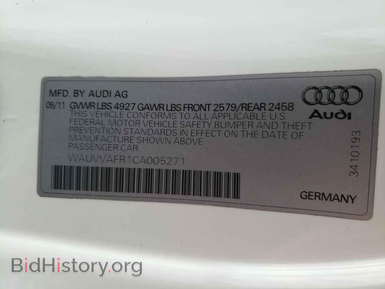 2012 AUDI S5/RS5 - VIN: WAUVVAFR1CA005271 - Фото 10