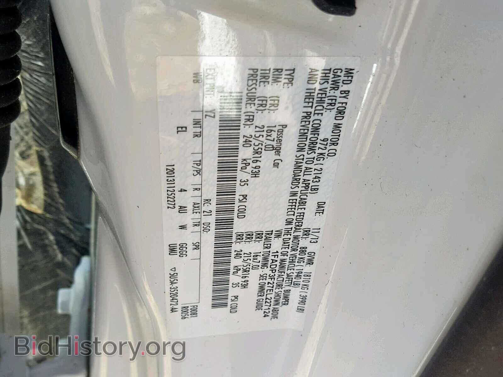 2014 FORD FOCUS SE - VIN: 1FADP3F27EL227124 - Фото 10