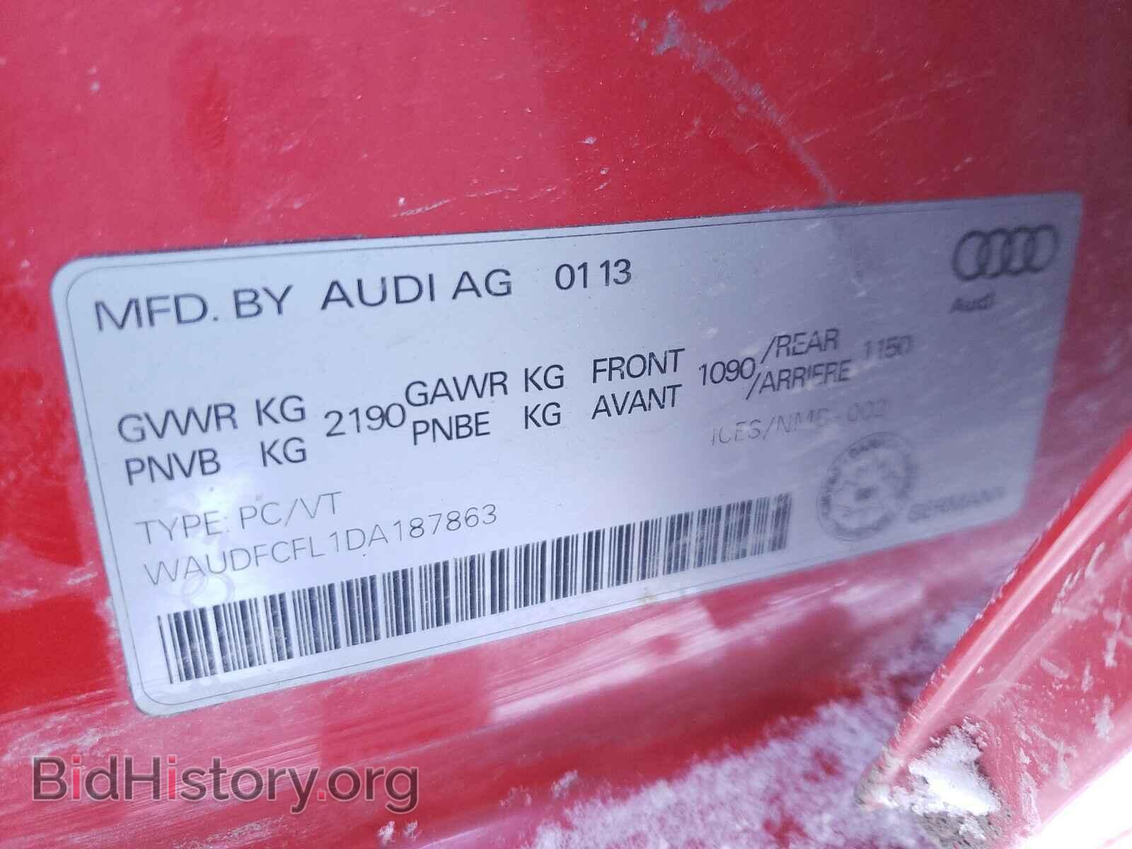2013 AUDI A4 - VIN: WAUDFCFL1DA187863 - Фото 10