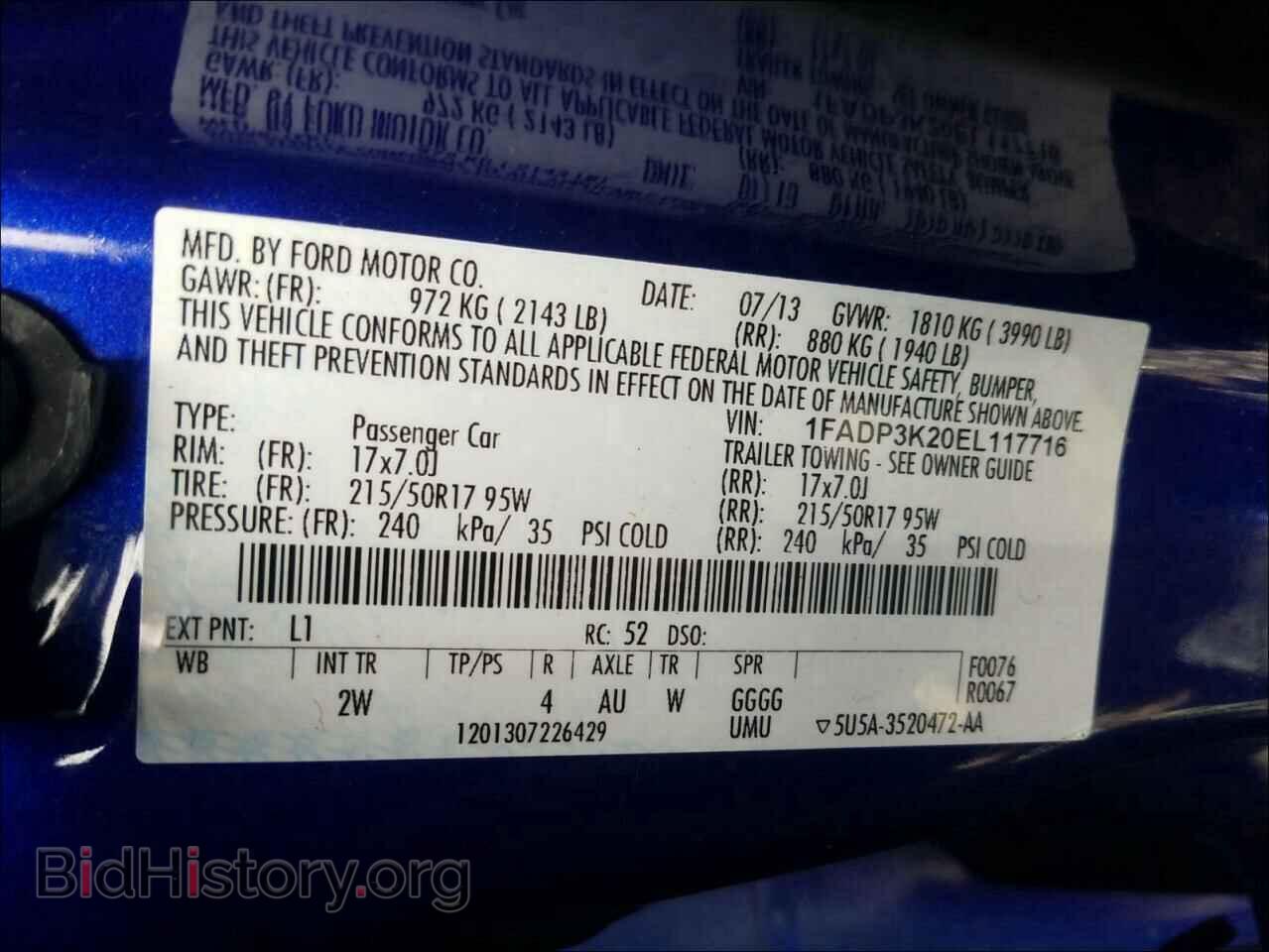 2014 FORD FOCUS - VIN: 1FADP3K20EL117716 - Photo 10