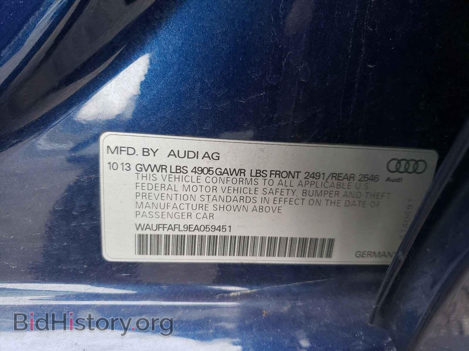 2014 AUDI A4 - VIN: WAUFFAFL9EA059451 - Photo 10