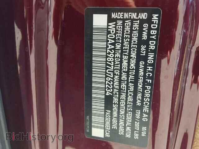 2007 PORSCHE CAYMAN - VIN: WP0AA29877U762234 - Фото 10