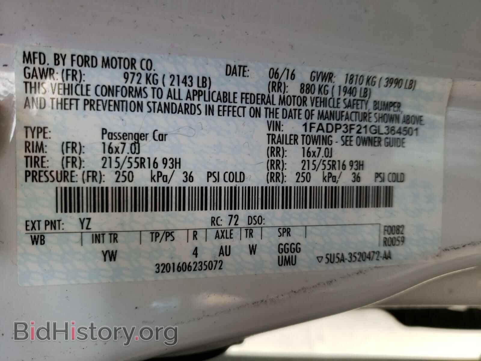 2016 FORD FOCUS - VIN: 1FADP3F21GL364501 - Photo 10
