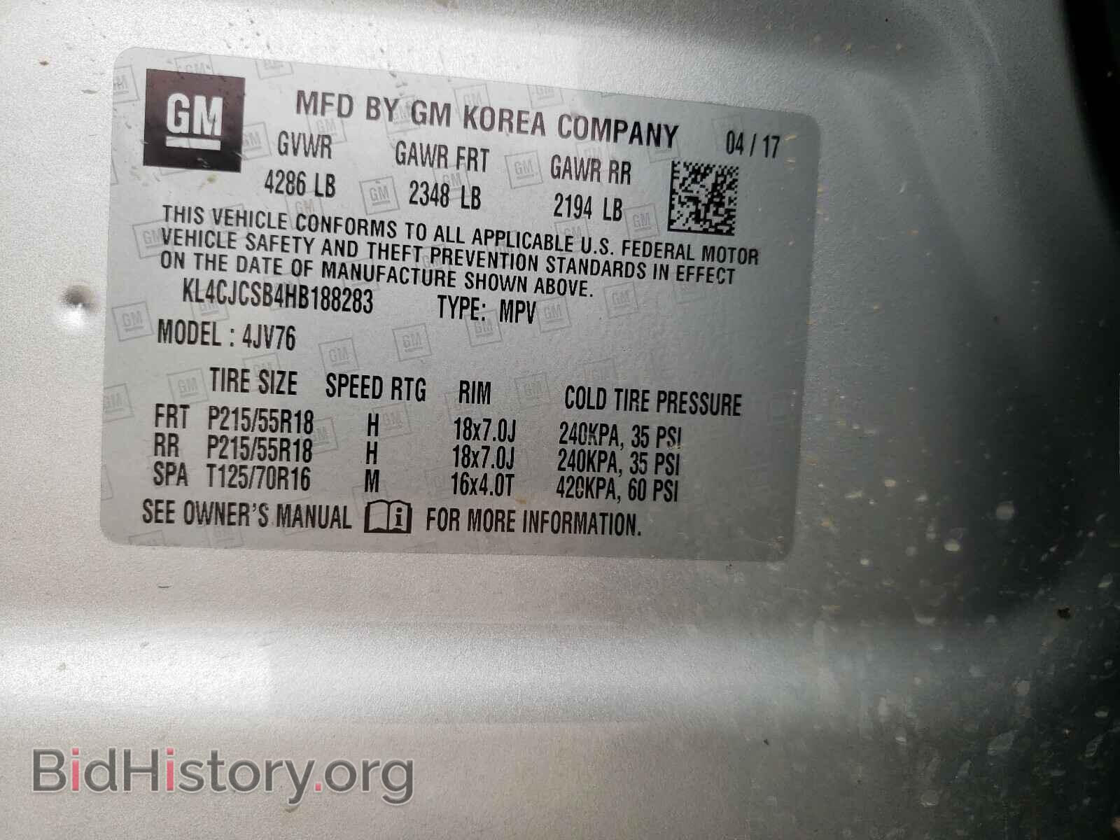 2017 BUICK ENCORE - VIN: KL4CJCSB4HB188283 - Photo 10