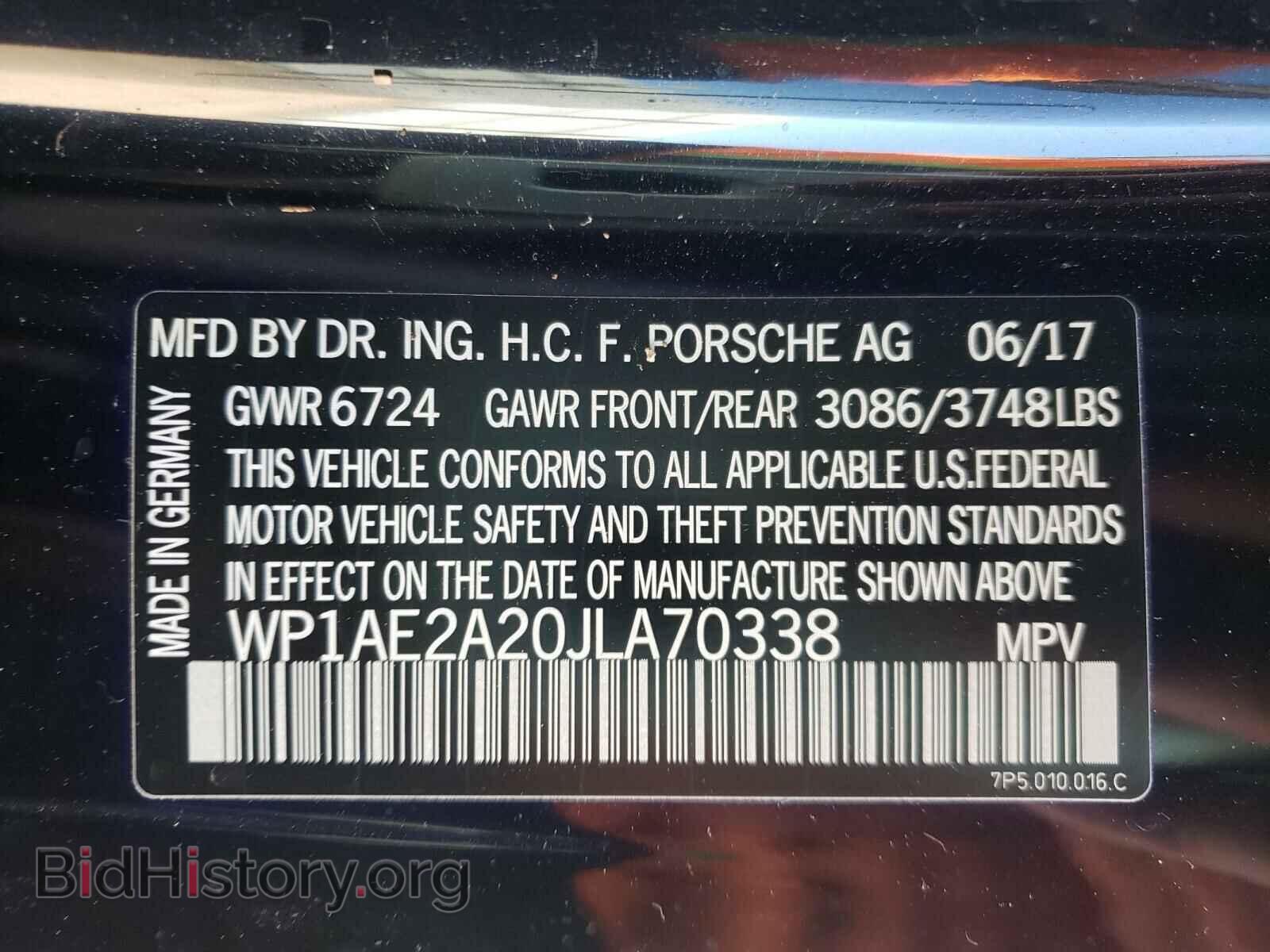 2018 PORSCHE CAYENNE - VIN: WP1AE2A20JLA70338 - Фото 10