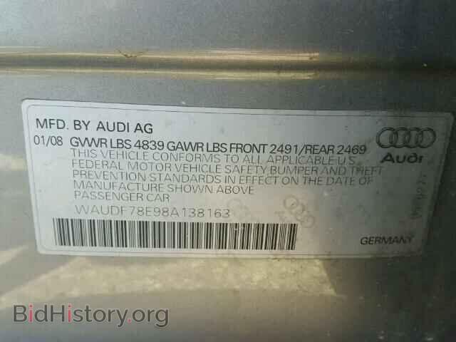 2008 AUDI A4 - VIN: WAUDF78E98A138163 - Фото 10