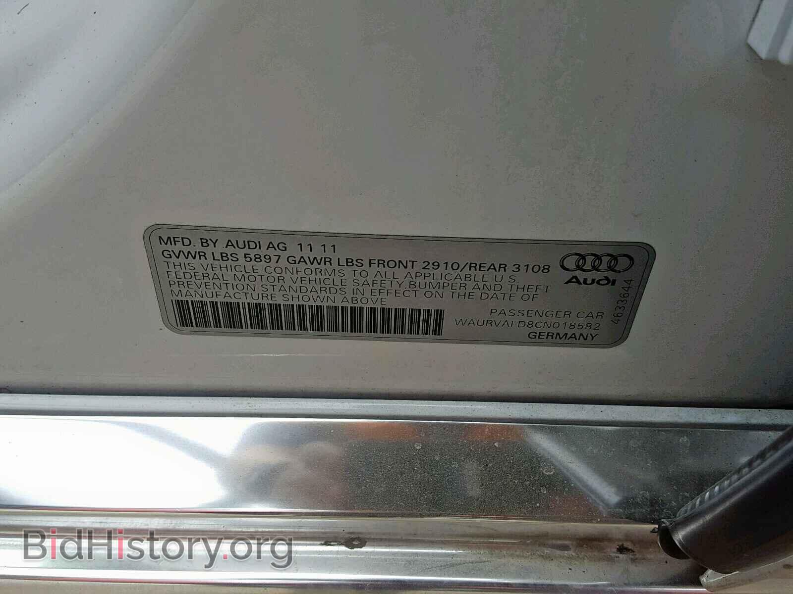 2012 AUDI A8 - VIN: WAURVAFD8CN018582 - Photo 10