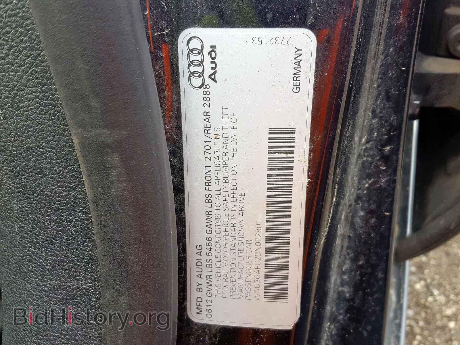 2013 AUDI A7 - VIN: WAU3GAFC2DN022801 - Фото 10