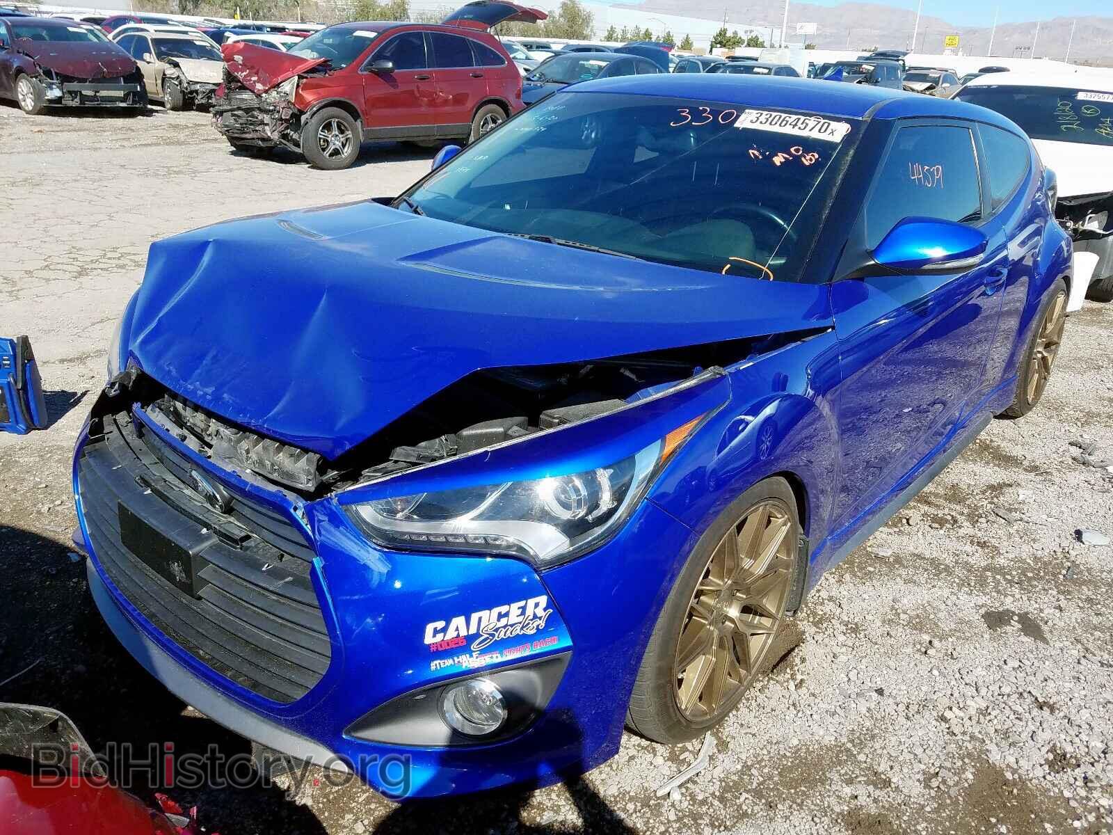 2014 HYUNDAI VELOSTER - VIN: KMHTC6AE4EU201946 - Фото 2