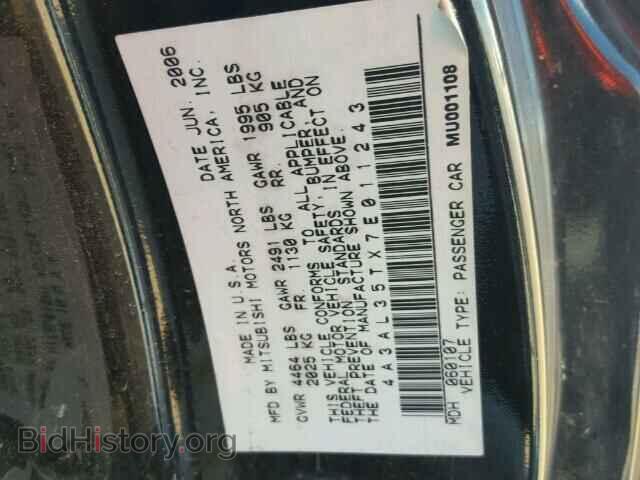 2007 MITSUBISHI ECLIPSE - VIN: 4A3AL35TX7E011243 - Photo 10