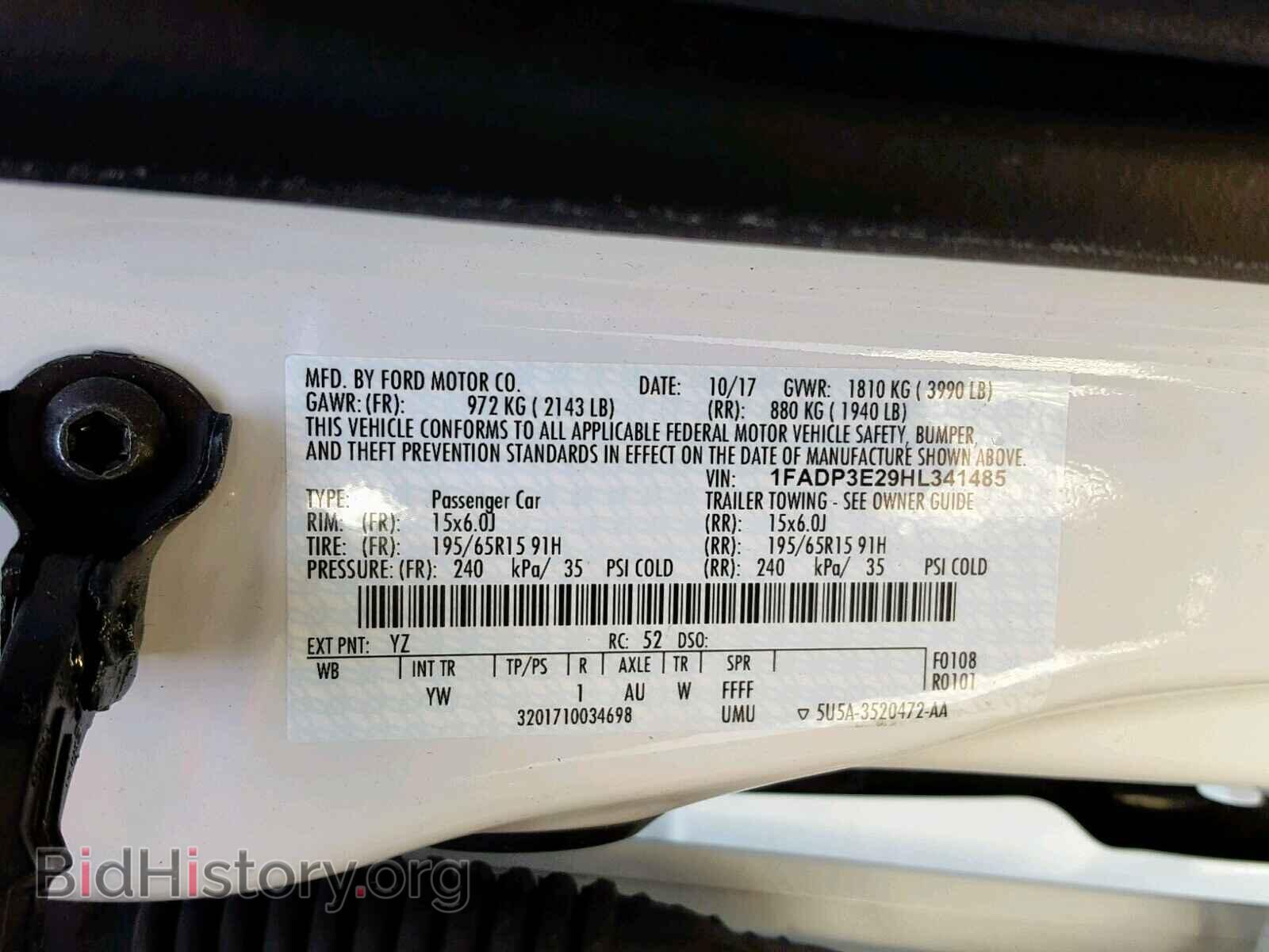 2017 FORD FOCUS - VIN: 1FADP3E29HL341485 - Photo 10