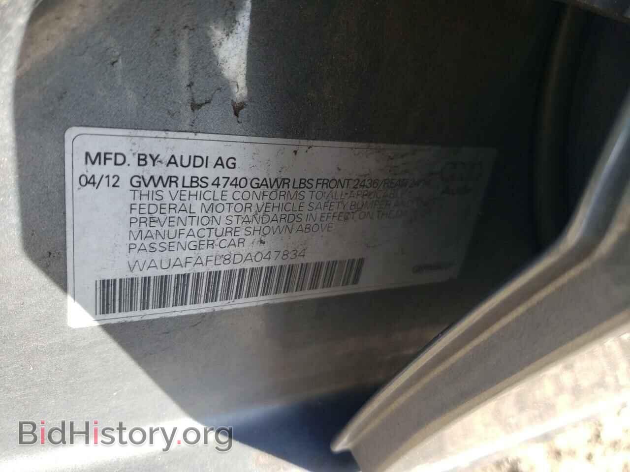 2013 AUDI A4 - VIN: WAUAFAFL8DA047834 - Фото 10