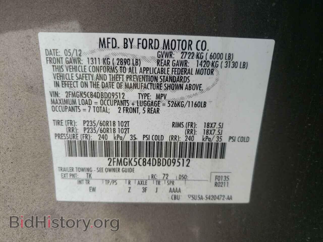 2013 FORD FLEX - VIN: 2FMGK5C84DBD09512 - Photo 10