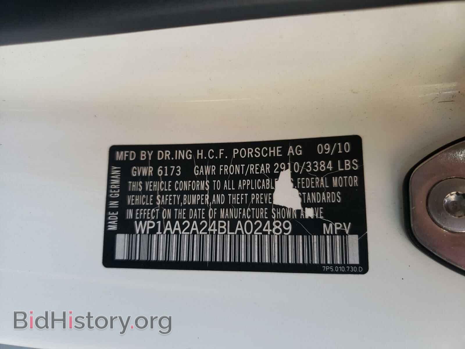 2011 PORSCHE CAYENNE - VIN: WP1AA2A24BLA02489 - Photo 10