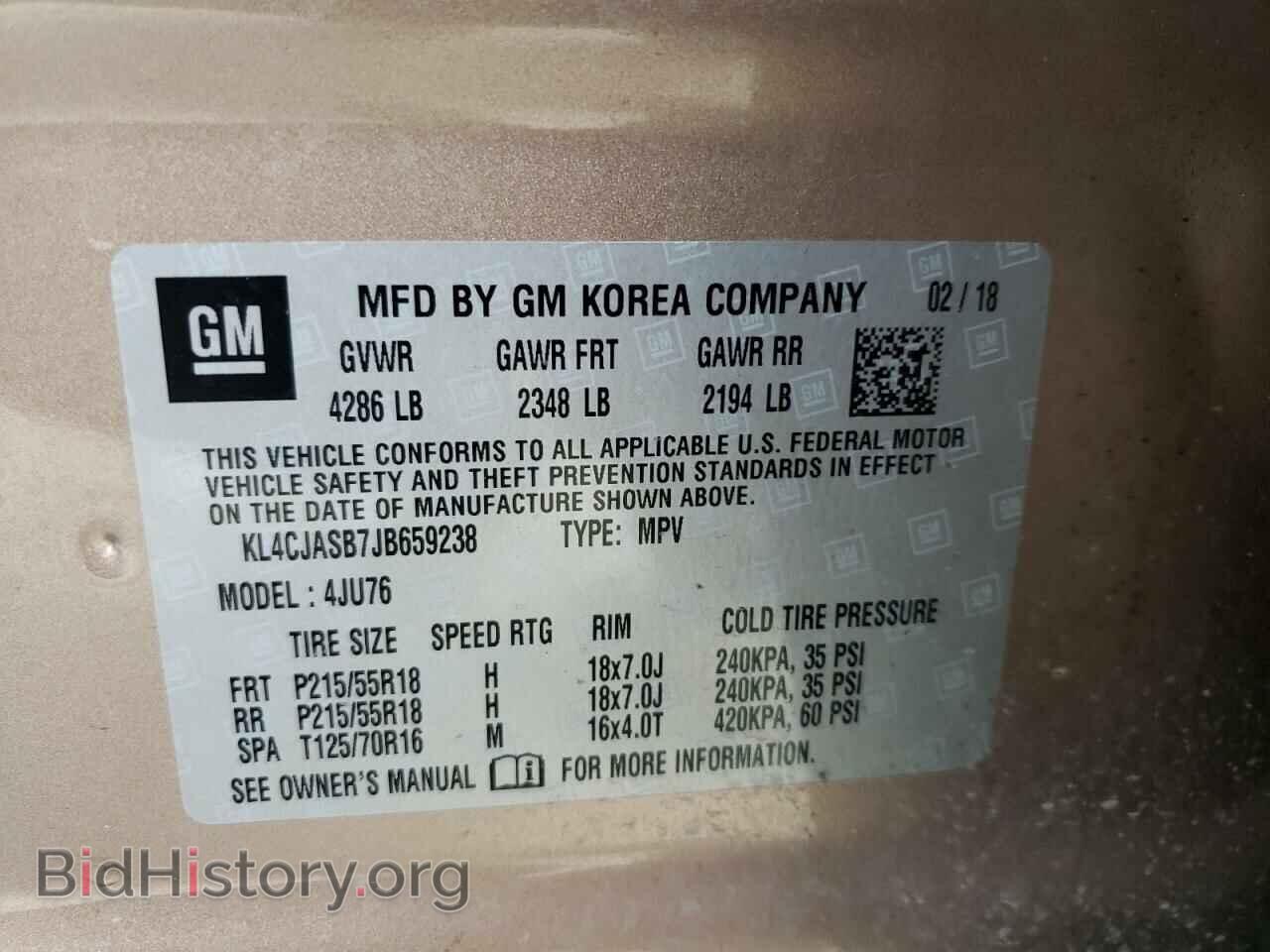 2018 BUICK ENCORE - VIN: KL4CJASB7JB659238 - Photo 10