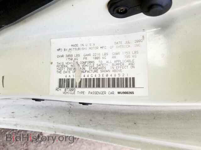 2003 MITSUBISHI ECLIPSE - VIN: 4A3AC44G43E048521 - Фото 10