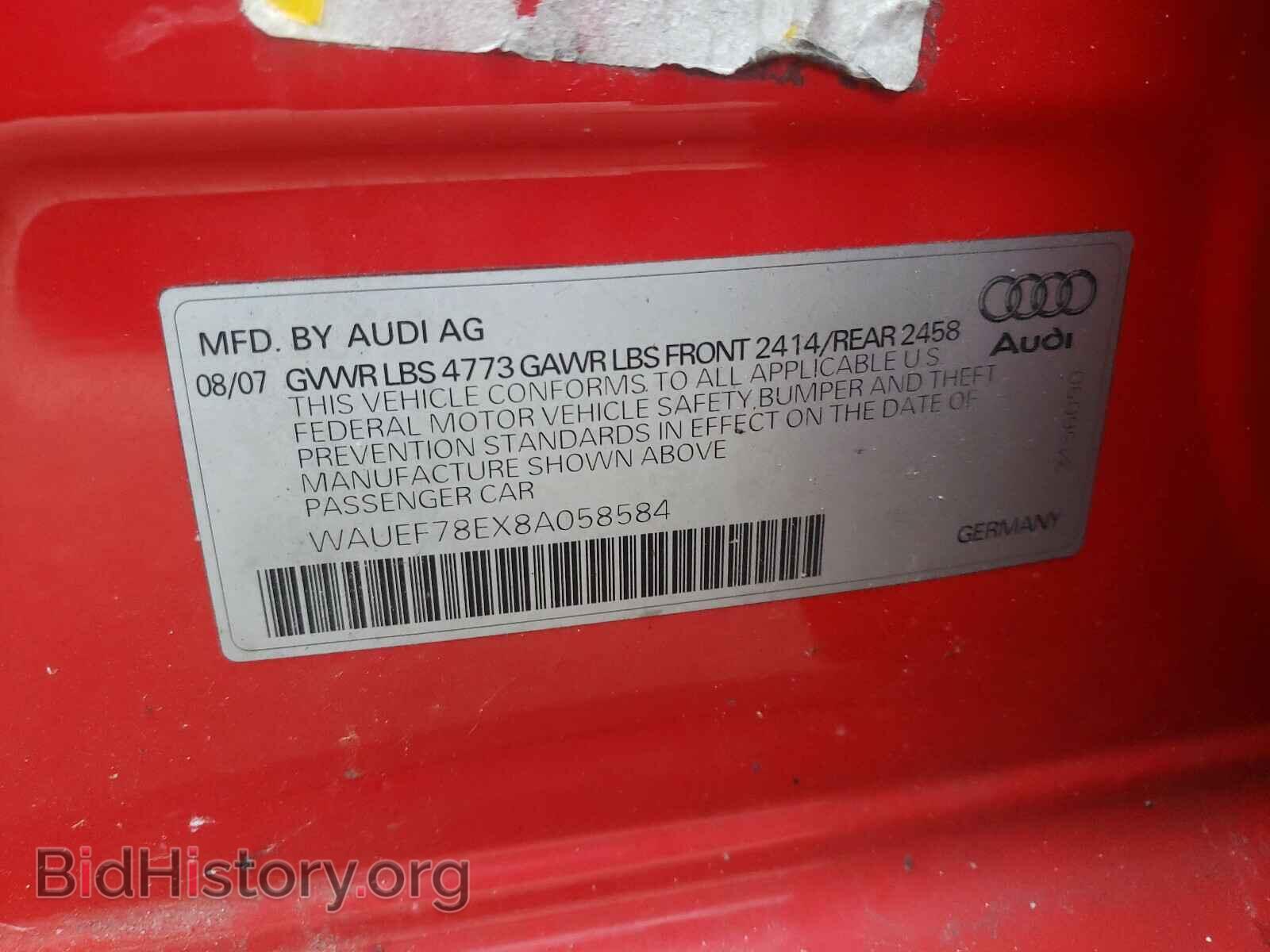 2008 AUDI A4 - VIN: WAUEF78EX8A058584 - Photo 10