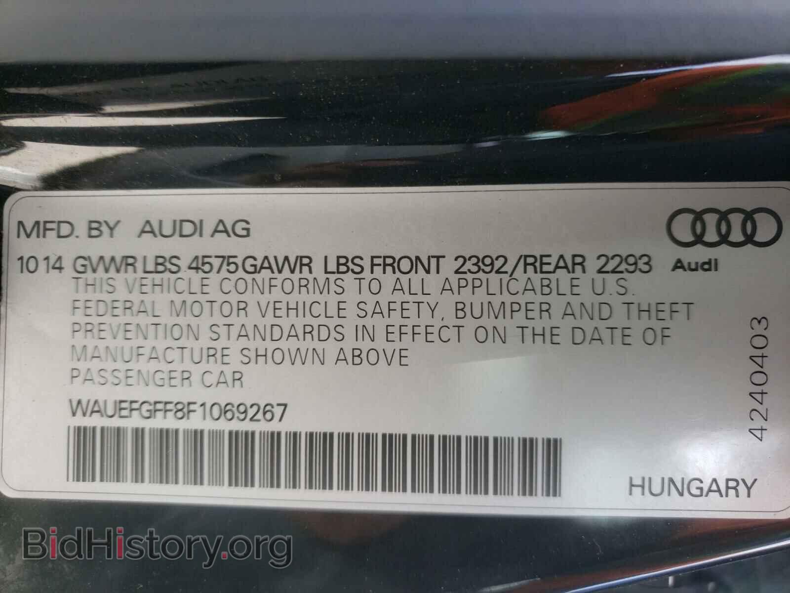2015 AUDI A3 - VIN: WAUEFGFF8F1069267 - Photo 10