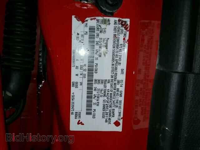 2014 FORD FOCUS - VIN: 1FADP3F25EL281148 - Фото 10