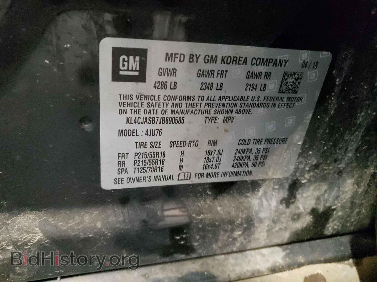 2018 BUICK ENCORE - VIN: KL4CJASB7JB690585 - Photo 10