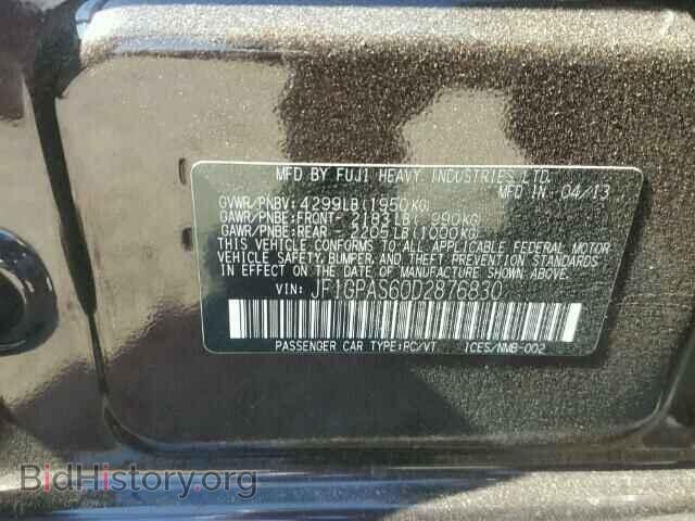 2013 SUBARU IMPREZA - VIN: JF1GPAS60D2876830 - Фото 10