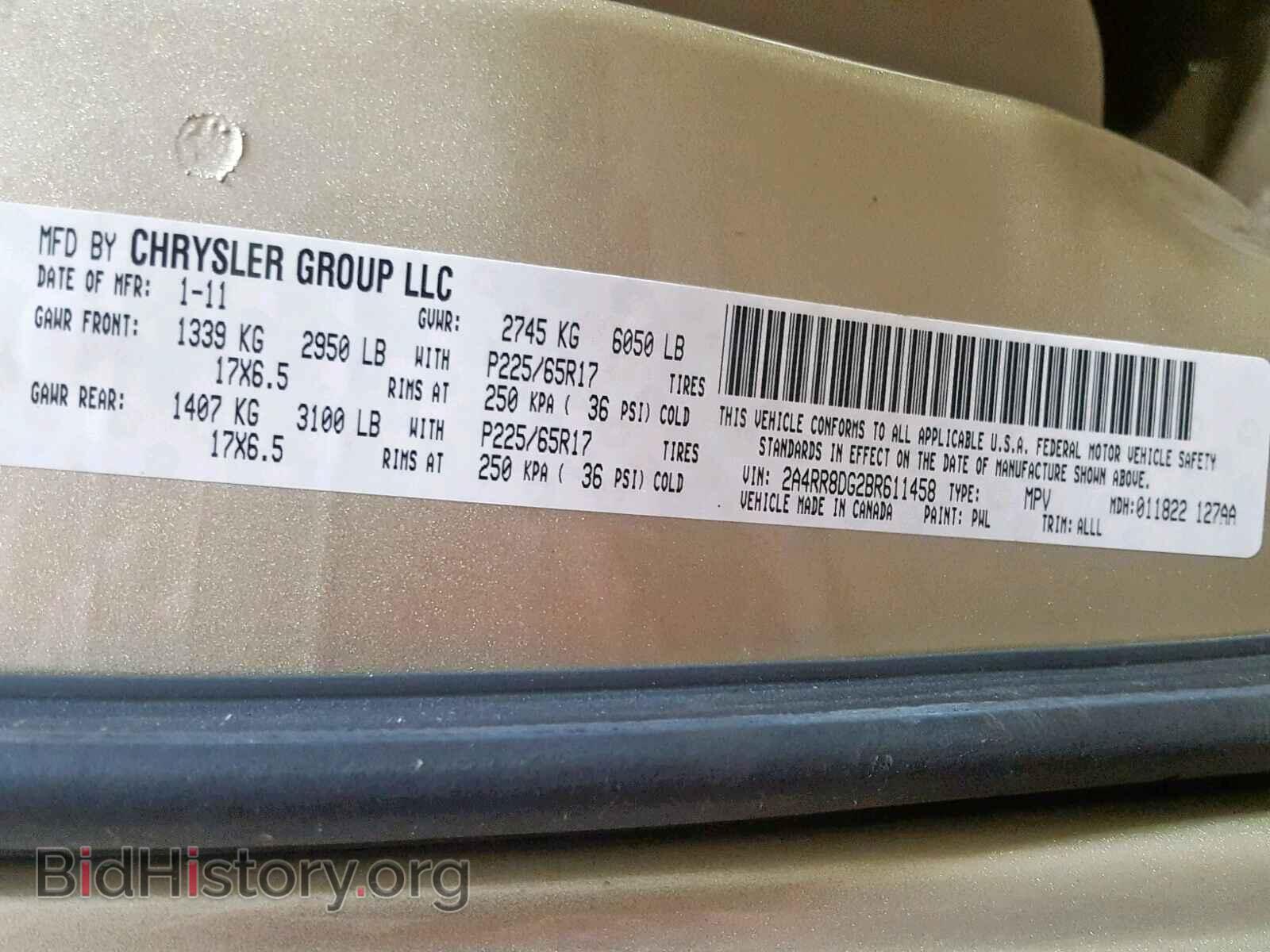 2011 CHRYSLER TOWN & COU - VIN: 2A4RR8DG2BR611458 - Photo 10