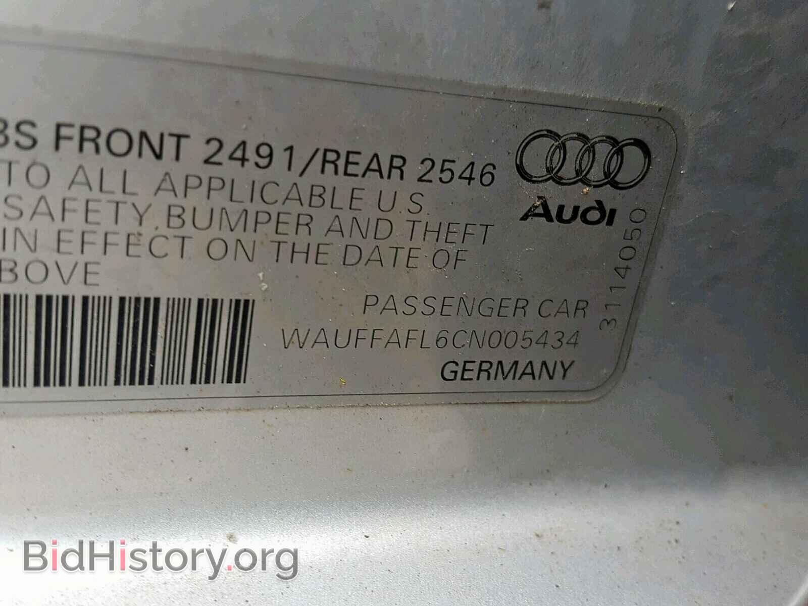 2012 AUDI A4 - VIN: WAUFFAFL6CN005434 - Photo 10