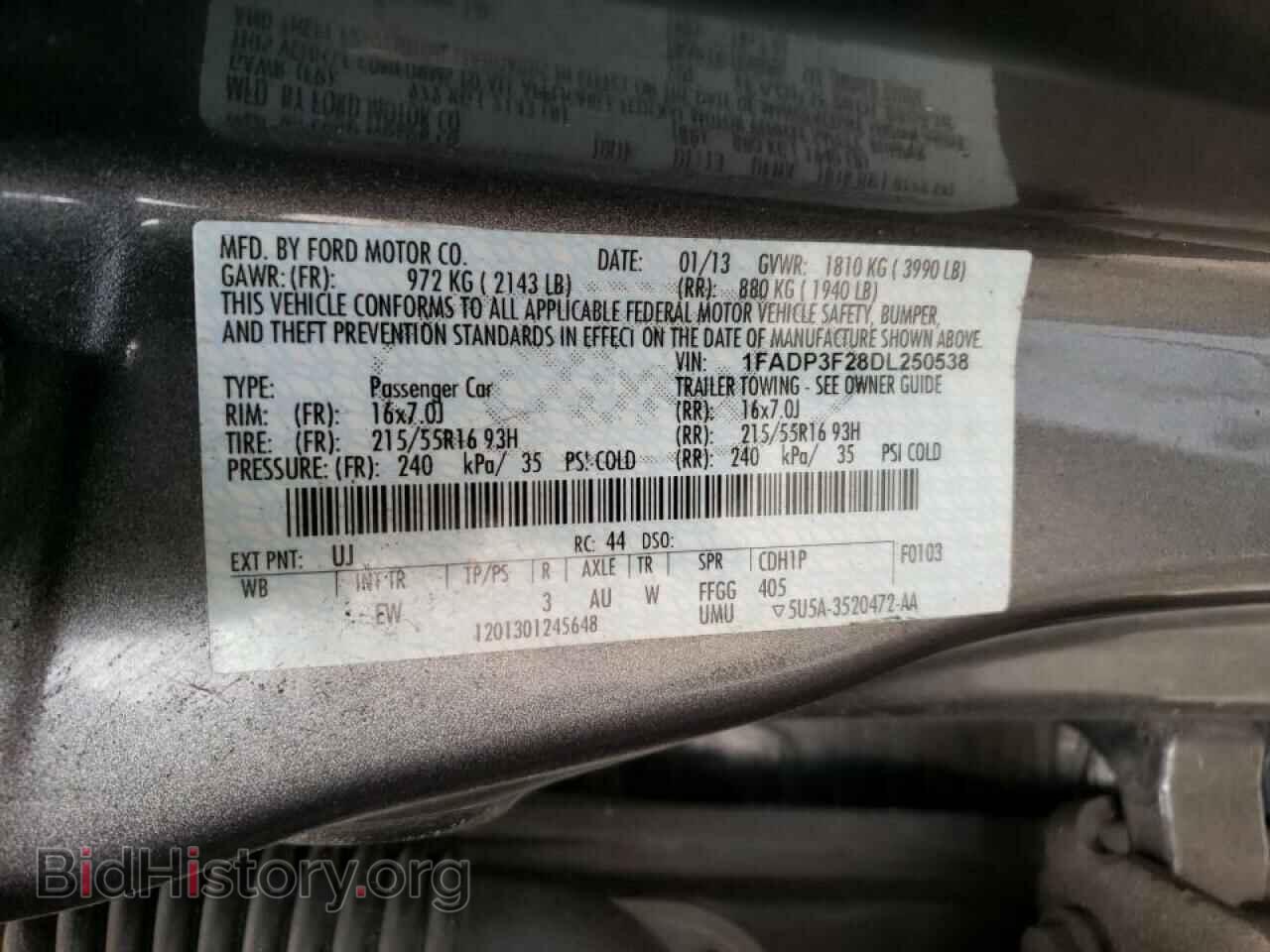 2013 FORD FOCUS - VIN: 1FADP3F28DL250538 - Photo 10