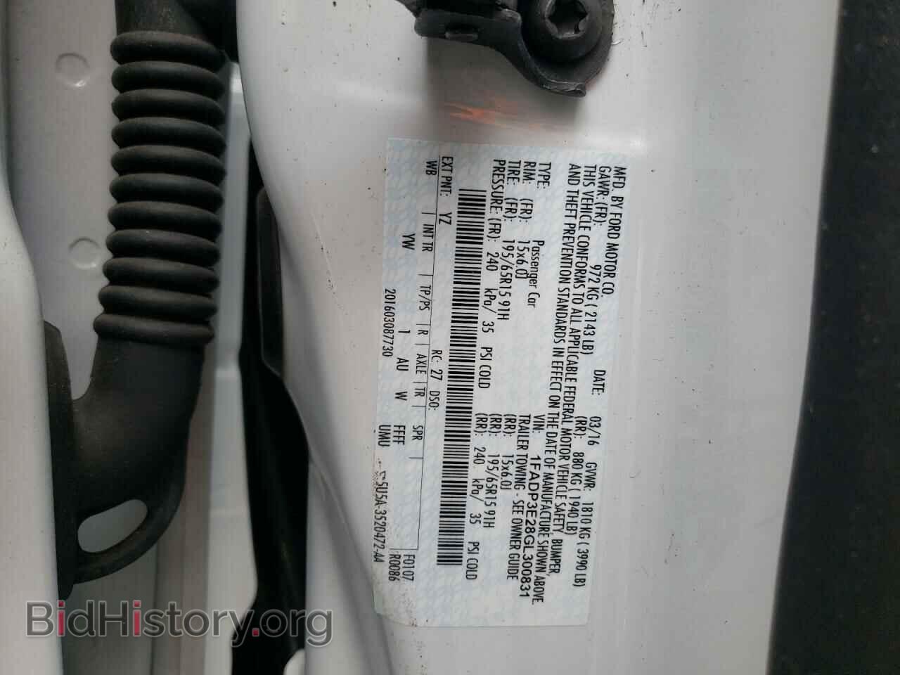 2016 FORD FOCUS - VIN: 1FADP3E28GL300831 - Фото 10