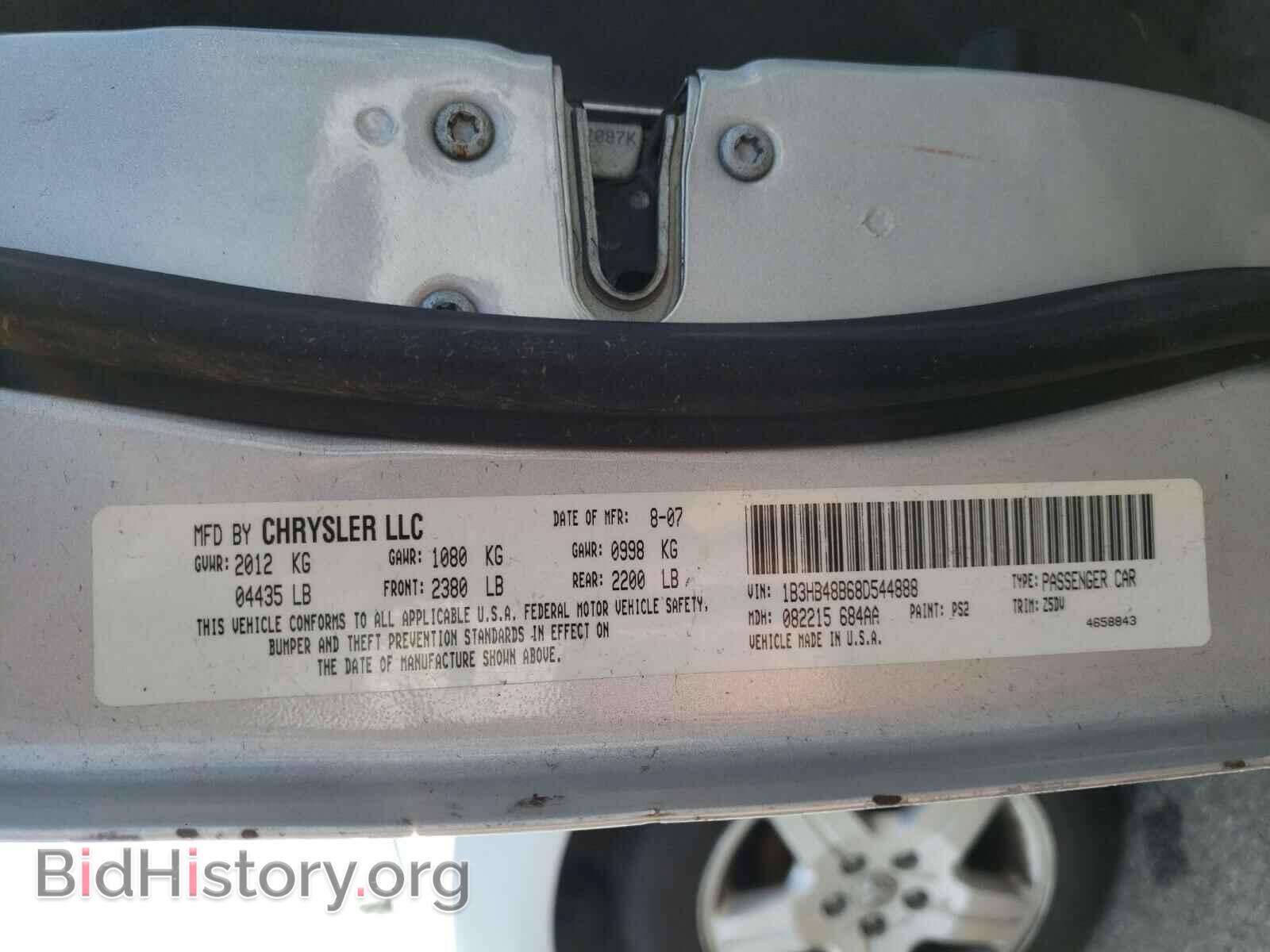 2008 DODGE CALIBER - VIN: 1B3HB48B68D544888 - Photo 10