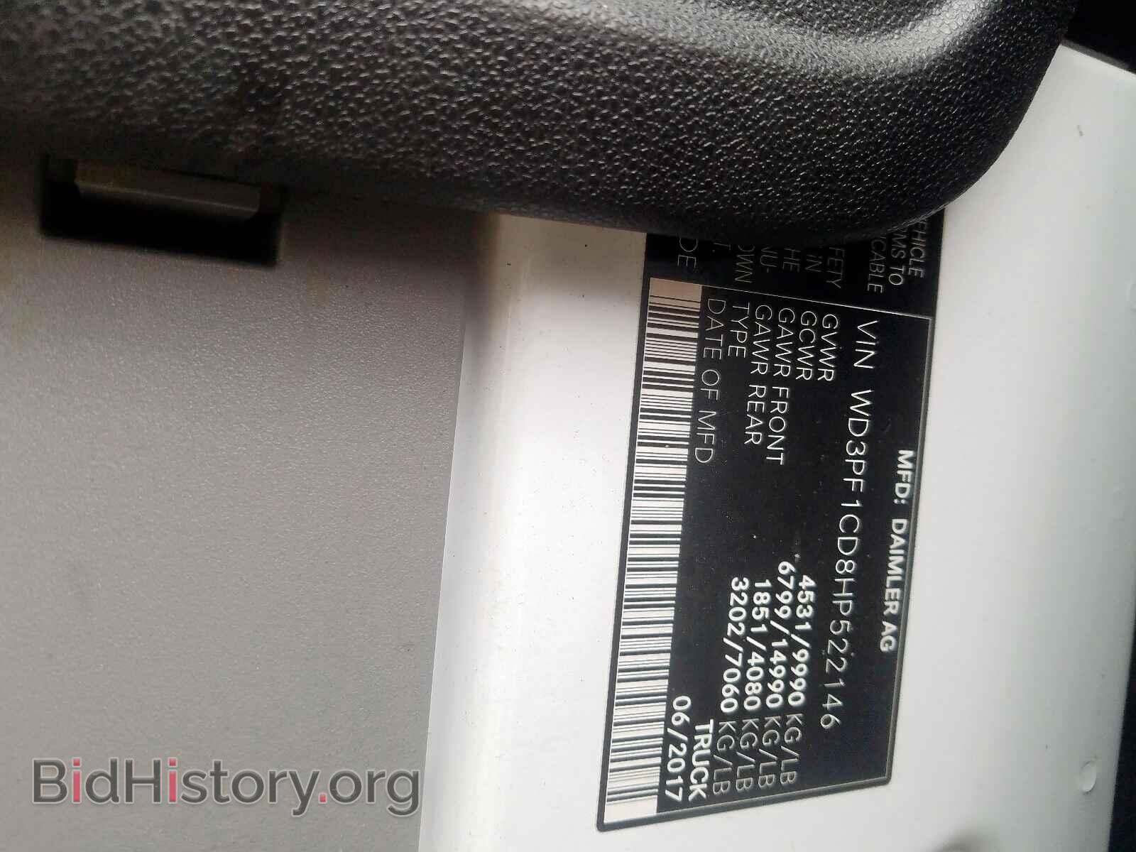2017 MERCEDES-BENZ SPRINTER - VIN: WD3PF1CD8HP522146 - Фото 10