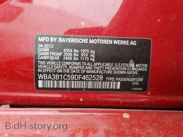 2013 BMW 3 SERIES - VIN: WBA3B1C59DF462528 - Фото 10