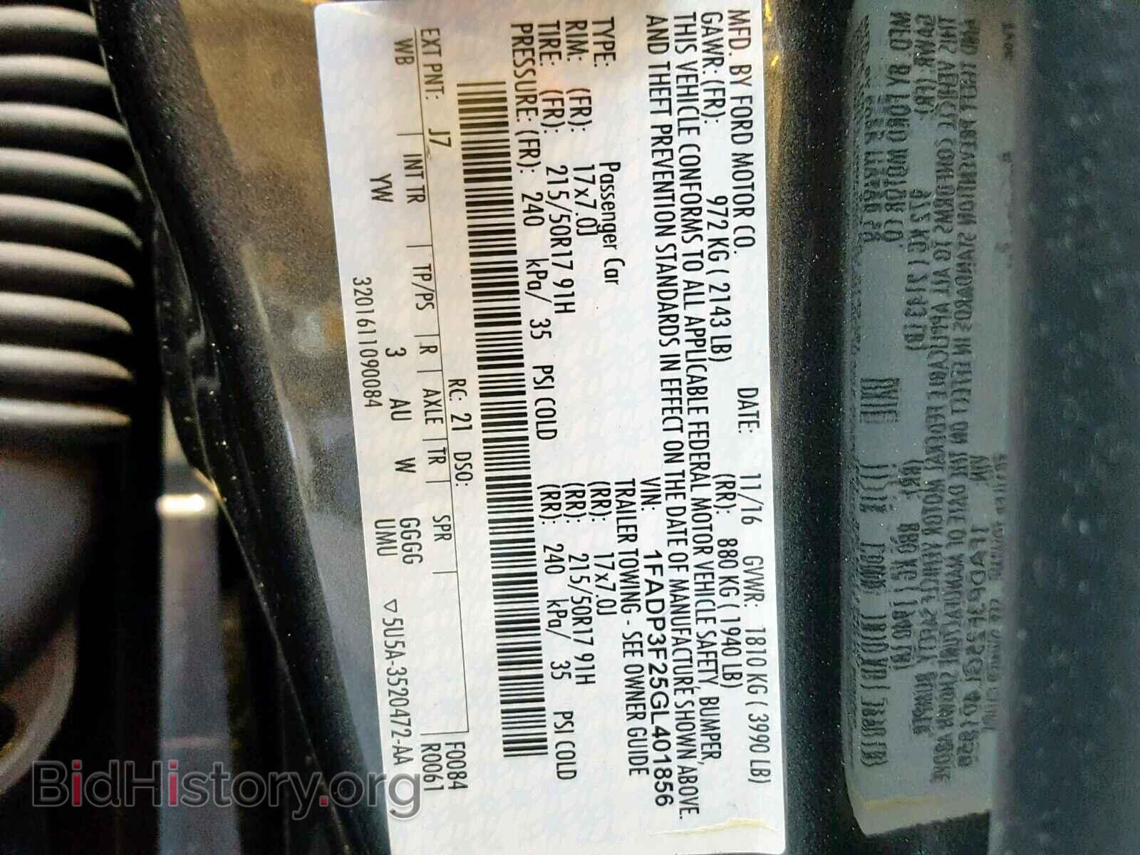 2016 FORD FOCUS SE - VIN: 1FADP3F25GL401856 - Фото 10